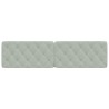 Coussin de tête de lit gris clair 200 cm velours 628020628020