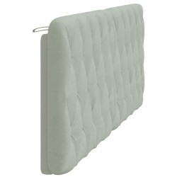 Coussin de tête de lit gris clair 200 cm velours 628020628020