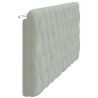 Coussin de tête de lit gris clair 200 cm velours 628020628020