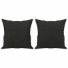 Canapé 2 places avec oreillers décoratifs noir 140 cm tissu 628023628023