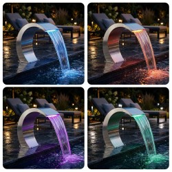 Fontaine de piscine Argenté 61 x 30 x 71 cm Acier inoxydable 628024628024