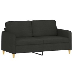 Canapé à 2 places Noir 140 cm Tissu 628025628025