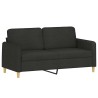Canapé à 2 places Noir 140 cm Tissu 628025628025
