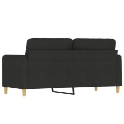 Canapé à 2 places Noir 140 cm Tissu 628025628025