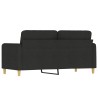 Canapé à 2 places Noir 140 cm Tissu 628025628025