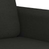 Canapé à 2 places Noir 140 cm Tissu 628025628025
