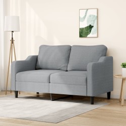 Canapé à 2 places Gris clair 140 cm Tissu 628027628027