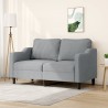 Canapé à 2 places Gris clair 140 cm Tissu 628027628027