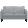Canapé à 2 places Gris clair 140 cm Tissu 628027628027