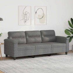 Canapé à 3 places Gris foncé 180 cm Tissu microfibre 628028628028