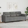 Canapé à 3 places Gris foncé 180 cm Tissu microfibre 628028628028