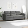 Canapé à 3 places Gris foncé 180 cm Tissu microfibre 628028628028