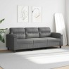 Canapé à 3 places Gris foncé 180 cm Tissu microfibre 628028628028