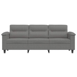 Canapé à 3 places Gris foncé 180 cm Tissu microfibre 628028628028