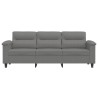 Canapé à 3 places Gris foncé 180 cm Tissu microfibre 628028628028