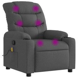 Fauteuil de massage inclinable gris foncé tissu 628031628031
