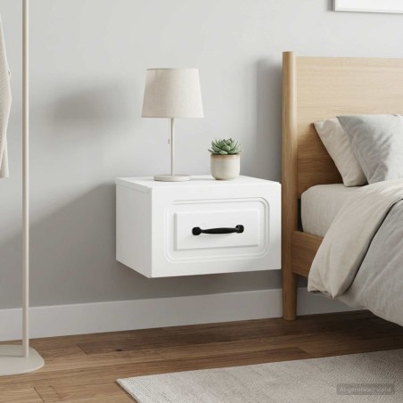 Cabinet de chevet mural 2 pcs Blanc 34,5 x 33 x 20 cm 628032628032