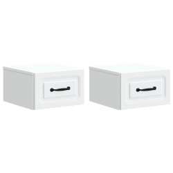 Cabinet de chevet mural 2 pcs Blanc 34,5 x 33 x 20 cm 628032628032
