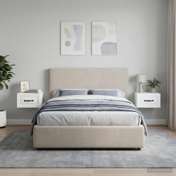 Cabinet de chevet mural 2 pcs Blanc 34,5 x 33 x 20 cm 628032628032