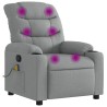 Fauteuil de massage inclinable gris clair tissu 628035628035