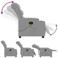 Fauteuil de massage inclinable gris clair tissu 628035628035