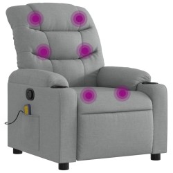 Fauteuil inclinable de massage gris clair tissu 628037628037