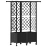 Lit Élevé avec Treillis et Toit Noir 124 x 40 x 142 cm PP 628038628038