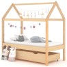 Cadre de lit d'enfant avec tiroir Bois de pin massif 70x140 cm 628039628039