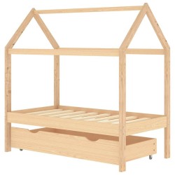 Cadre de lit d'enfant avec tiroir Bois de pin massif 70x140 cm 628039628039
