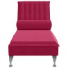 Chaise longue de massage avec traversin rouge bordeaux velours 628041628041