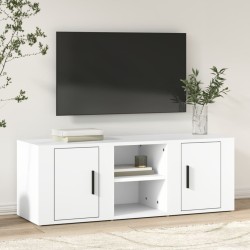 Meuble TV Blanc 100x31,5x35 cm Bois d'ingénierie 628044628044