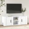 Meuble TV Blanc 100x31,5x35 cm Bois d'ingénierie 628044628044