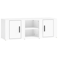 Meuble TV Blanc 100x31,5x35 cm Bois d'ingénierie 628044628044