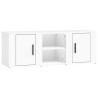 Meuble TV Blanc 100x31,5x35 cm Bois d'ingénierie 628044628044