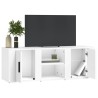 Meuble TV Blanc 100x31,5x35 cm Bois d'ingénierie 628044628044