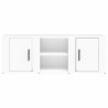 Meuble TV Blanc 100x31,5x35 cm Bois d'ingénierie 628044628044