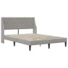 Cadre de lit avec matelas Gris clair 180 x 200 cm Velours 628045628045