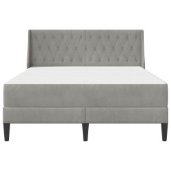 Cadre de lit avec matelas Gris clair 180 x 200 cm Velours 628045628045
