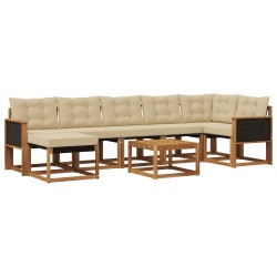 Ensemble de canapés d'extérieur 8 pcs Naturel et Beige 628046628046