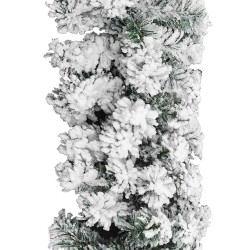 Guirlande de Noël avec neige floquée Vert 10 m PVC 628047628047