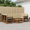 Ensemble de canapés d'extérieur 7 pcs Naturel et Beige 628054628054