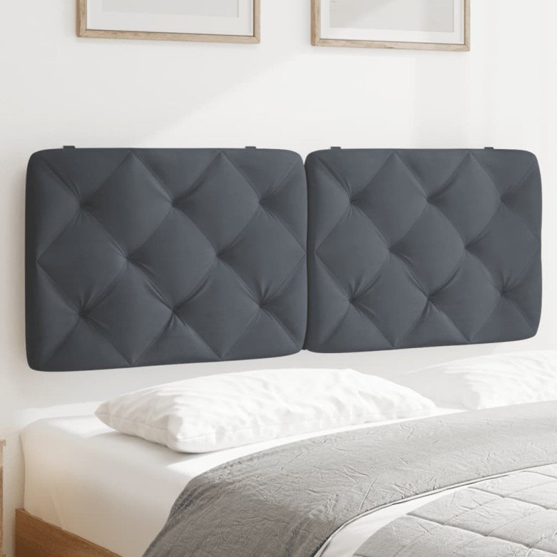 Coussin de tête de lit gris foncé 120 cm velours 628055628055