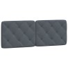Coussin de tête de lit gris foncé 120 cm velours 628055628055
