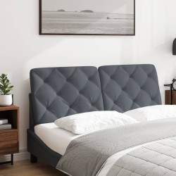 Coussin de tête de lit gris foncé 120 cm velours 628055628055