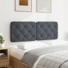 Coussin de tête de lit gris foncé 120 cm velours 628055628055