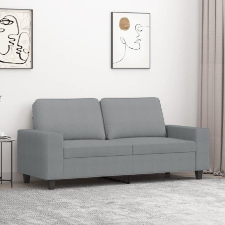 Canapé à 2 places Gris clair 140 cm Tissu 628056628056