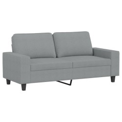 Canapé à 2 places Gris clair 140 cm Tissu 628056628056