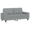 Canapé à 2 places Gris clair 140 cm Tissu 628056628056