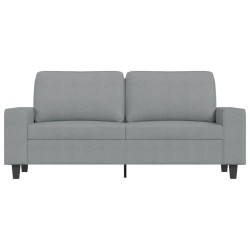Canapé à 2 places Gris clair 140 cm Tissu 628056628056