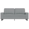 Canapé à 2 places Gris clair 140 cm Tissu 628056628056